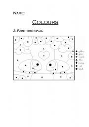 English Worksheet: colours