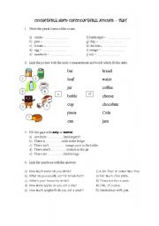 English Worksheet: Countable and uncountable nouns / food and drink