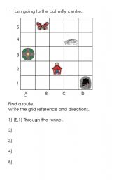 English Worksheet: directional language. finding a route.