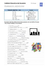 English Worksheet: Possessive Adjectives