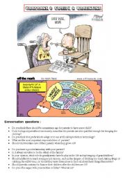 HANDY THEMATIC COLLECTION of cartoons, vocabulary, conversation questions and essay topics Part 1 - THE FAMILY 