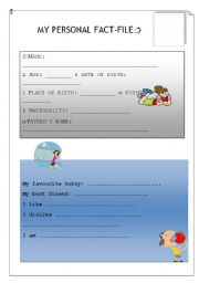 English worksheet: Personal identification