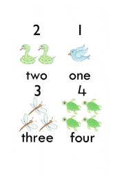 English worksheet: Number flash cards 1-10