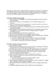 English worksheet: Writing a Research Paper - ESL Self Check