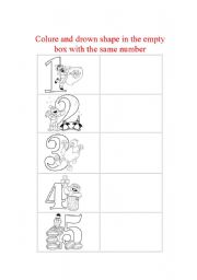 English worksheet: number- counting