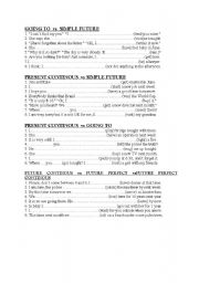 English Worksheet: future tenses