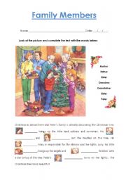 English Worksheet: Family