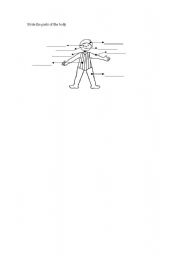 English Worksheet: Parts of the body