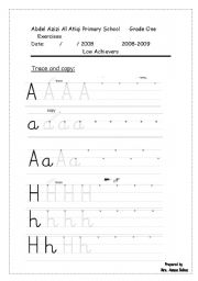 English worksheet: abc