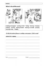 English Worksheet: Whats the difference?