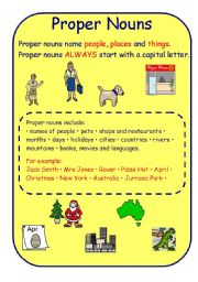 English Worksheet: Proper Nouns