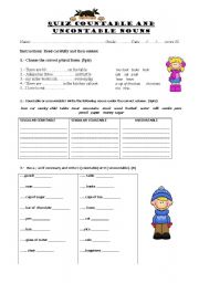 English Worksheet: QUIZ NOUN