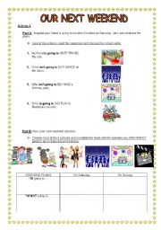 English worksheet: Weekend Plans- Be Going To