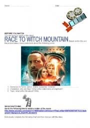 English Worksheet: RACE TO WITCH MOUNTAIN ACTIVITIES