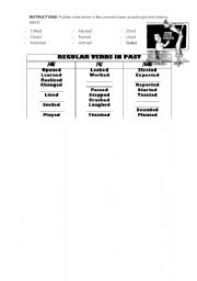 English worksheet: Regular verbs in past