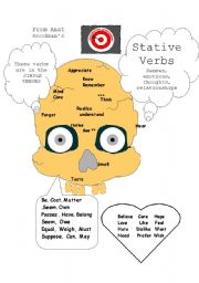 English Worksheet: STATIVE VERBS 