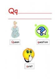 Letters and Sounds Q R S T U - ESL worksheet by Elenavoiler
