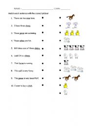 English Worksheet: plural form