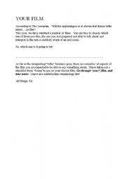 English Worksheet: Your Film