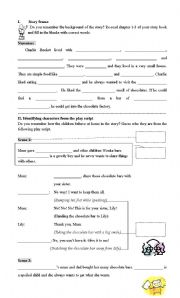 English Worksheet: Charlie and the chocolate factory