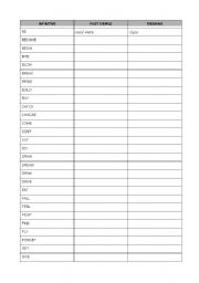 English worksheet: Irregular Verbs Past Simple and Meaning Test Top Secret Grammar book