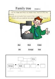 English Worksheet: Family tree