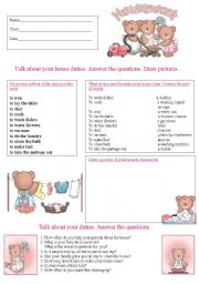 English Worksheet: Housework