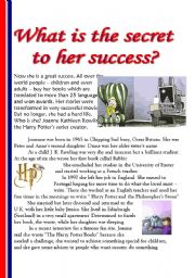 English Worksheet: What is the secret of her success?