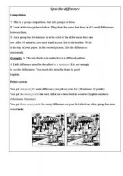English worksheet: Spot the differences