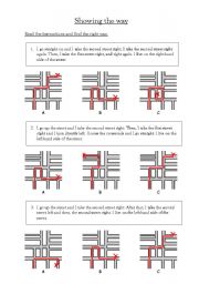 English Worksheet: Showing the way