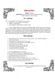 English Worksheet: Friends - The one with all the Thanksgivings (5th Season)