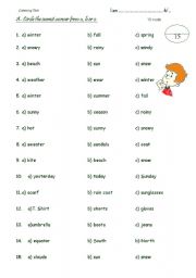 English worksheet: Iistening and Reading test