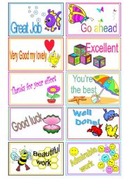 English Worksheet: award stickers