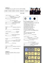 English Worksheet: Friday Im In Love - Days of the week