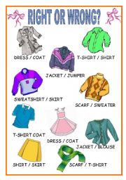 English Worksheet: clothes