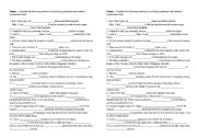 English Worksheet: Mixed Tenses