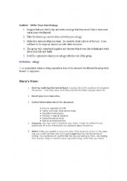English Worksheet: Eulogy
