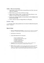 English worksheet: Eulogy