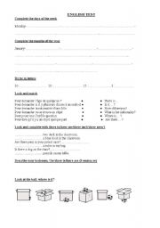 English Worksheet: There is/there are and preposition