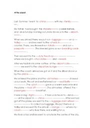 English Worksheet: AT THE AIRPORT