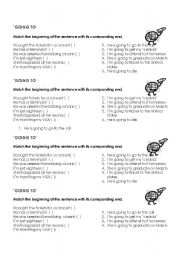 English Worksheet: be going to in context 