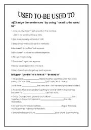 used to be used to esl worksheet by emirhan027