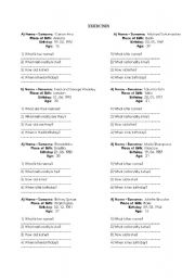 English worksheet: country nationality