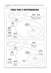 English Worksheet: Find the differences