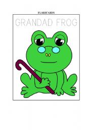 English Worksheet: The family frog - FLASHCARDS of grandad and granny