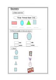 English worksheet: Geometry