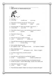 English Worksheet: TEST ON THE HOUND OF THE BASKERVILLES