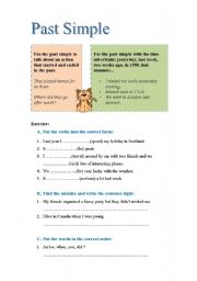 English Worksheet: past simple