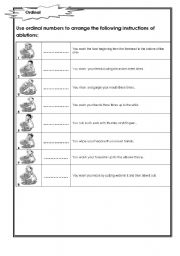 English worksheet: ordinal numbers