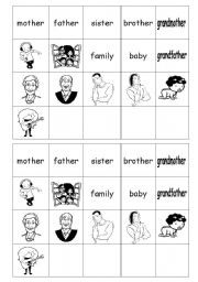 family members memory game